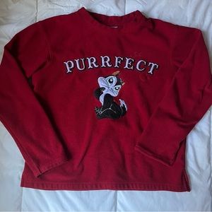 looney tunes pussyfoot 'purrfect' cat fleece sweater